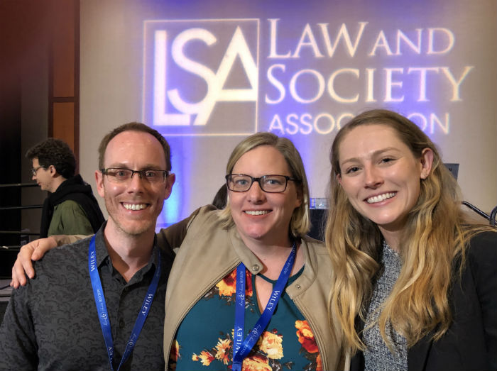 Laura Beth Nielsen, Stefan Vogler, and Katie Mansur at LSA 2019